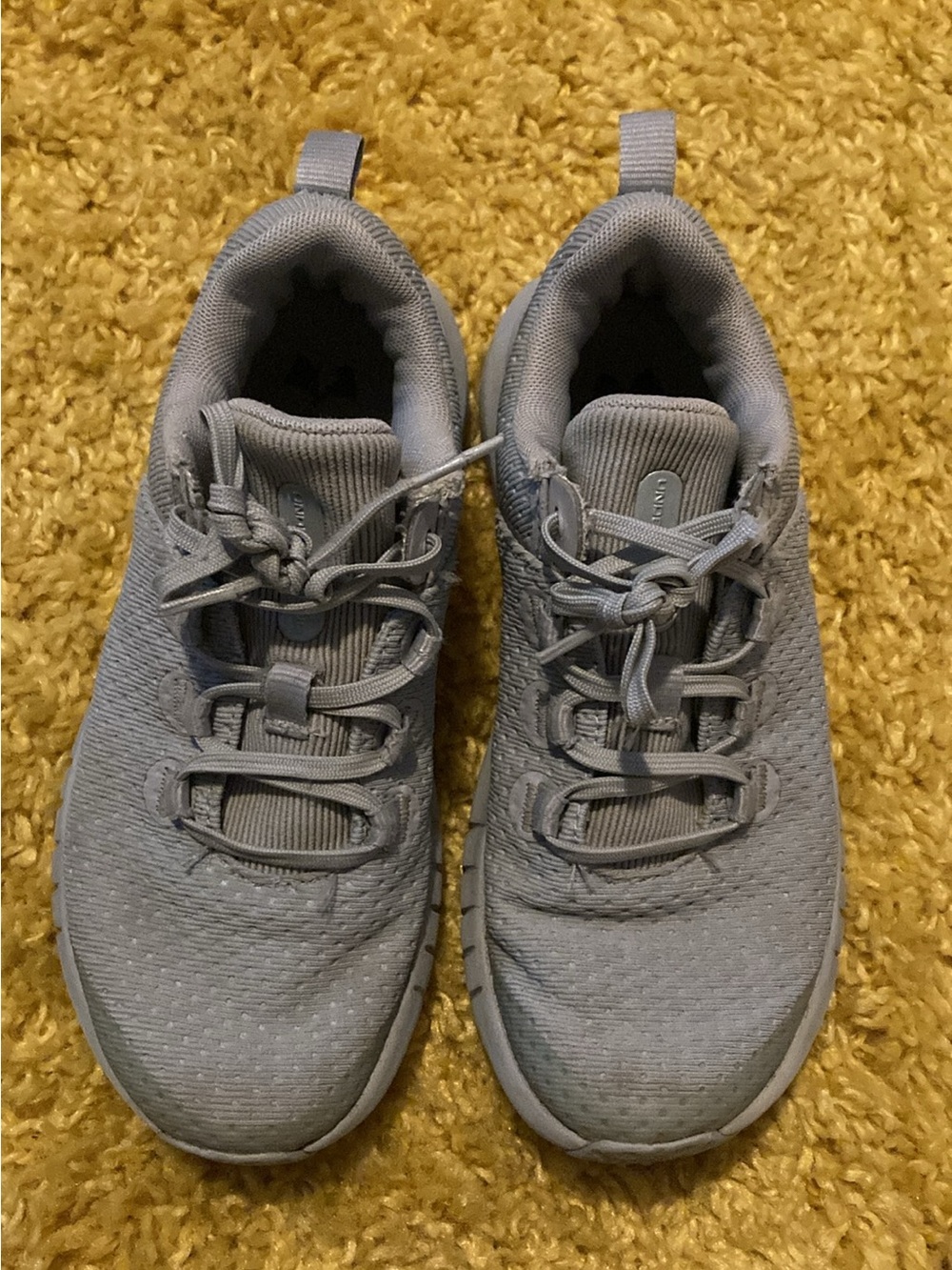 Under Armour Kids Light Gray Athletic Sneakers